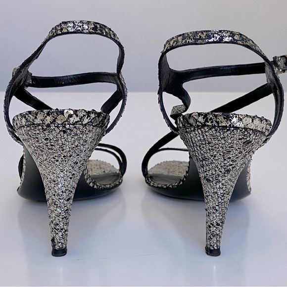 Chanel Metallic Python Sandals - Picture 4 of 7
